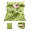 MongByYa Sleeping Bag Liner Lightweight Compact Sleeping Bag Sack Portable Clean Travel Sheet Camping Sleep Sheet for Backpacking Hotel Hiking (Field Green, 82.7 X 70.9) view 1