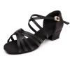 Rosefinch Girls' Dance Shoes Heel 1.3" Latin Salsa Practise Dancing Shoes for Dancing Salsa Latin Tango Girl Social Dance Beginner Black 11.5US view 1