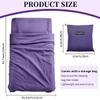 MongByYa Sleeping Bag Liner Lightweight Compact Sleeping Bag Sack Portable Clean Travel Sheet Camping Sleep Sheet for Backpacking Hotel Hiking (Grey Blue, 82.7'' X 45.3'') view 3