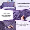 MongByYa Sleeping Bag Liner Lightweight Compact Sleeping Bag Sack Portable Clean Travel Sheet Camping Sleep Sheet for Backpacking Hotel Hiking (Grey Blue, 82.7'' X 45.3'') view 4