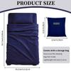 MongByYa Sleeping Bag Liner Lightweight Compact Sleeping Bag Sack Portable Clean Travel Sheet Camping Sleep Sheet for Backpacking Hotel Hiking (Navy Blue, 82.7'' X 45.3'') view 3