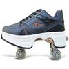 Double-Row Deform Wheel Automatic Walking Shoes Invisible Deformation Roller Skate 2 in 1 Removable Pulley Skates Adult Children's Unisex Skating Shoes Recreation Sneakers view 2