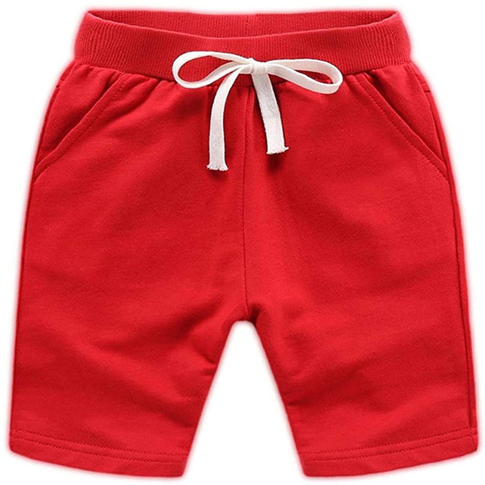 EISHOW Baby Toddler Summer Shorts, Kids Solid Cotton Knee Length Jogger Sport Shorts Casual Elastic Waist Harem Pants