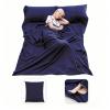 MongByYa Sleeping Bag Liner Lightweight Compact Sleeping Bag Sack Portable Clean Travel Sheet Camping Sleep Sheet for Backpacking Hotel Hiking (Navy Blue, 82.7 X 70.9) view 1