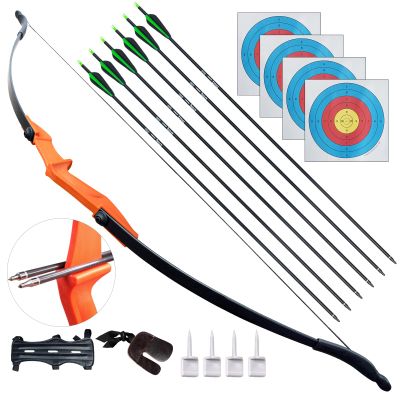 D&Q Archery Bow and Arrow Set for Adults Beginner Teenagers Youth, Takedown Recurve Bow 30Lbs 40Lbs Left and Right Handed Bow, Recurve Bow Set Adults for Outdoor Target Training Practice (Orange,40lb)