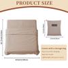 MongByYa Sleeping Bag Liner Lightweight Compact Sleeping Bag Sack Portable Clean Travel Sheet Camping Sleep Sheet for Backpacking Hotel Hiking (Light Khaki, 82.7" X 63) view 3