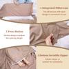 MongByYa Sleeping Bag Liner Lightweight Compact Sleeping Bag Sack Portable Clean Travel Sheet Camping Sleep Sheet for Backpacking Hotel Hiking (Light Khaki, 82.7" X 63) view 4
