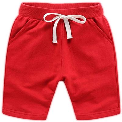 EISHOW Baby Toddler Summer Shorts, Kids Solid Cotton Knee Length Jogger Sport Shorts Casual Elastic Waist Harem Pants