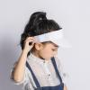 Sun Visor for Kids Adjustable Girls Sun Cap - Summer Outdoor UV Protection Sports Hat for 2 to 6 Years White view 3