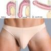 Faringoto Men's Seamless Brief Ultra-thin Breathable Transparent Ice Silk Underwear Yellow view 3