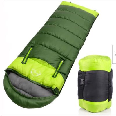 Portable Outdoor Winter Sleeping Bag for Camping Backpacking Hiking Green Color Temp Range Winter, Fall, Spring, Summer Season (5F50F) Left Zipper 4.2 Pound