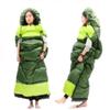 Portable Outdoor Winter Sleeping Bag for Camping Backpacking Hiking Green Color Temp Range Winter, Fall, Spring, Summer Season (5F50F) Left Zipper 4.2 Pound view 2
