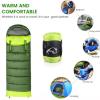 Portable Outdoor Winter Sleeping Bag for Camping Backpacking Hiking Green Color Temp Range Winter, Fall, Spring, Summer Season (5F50F) Left Zipper 4.2 Pound view 3