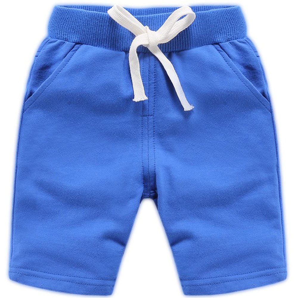 EISHOW Baby Toddler Summer Shorts, Kids Solid Cotton Knee Length Jogger Sport Shorts Casual Elastic Waist Harem Pants