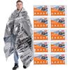 Emergency Blankets Mylar Thermal Blanket,(10 Pack) of Gigantic Space Blanket 82 * 64 in. Survival Blankets Heavy Duty Camping Gear,First Aid view 1