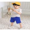 EISHOW Baby Toddler Summer Shorts, Kids Solid Cotton Knee Length Jogger Sport Shorts Casual Elastic Waist Harem Pants view 3