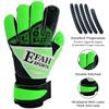 EFAH SPORTS Soccer Goalkeeper Gloves for Kids Boys Children Youth Football Goalie Gloves with Fingersave and Double Wrist Protection Strong Grip Palms (Size 7 Suitable for Size S-M Adult, Green) view 2