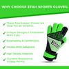 EFAH SPORTS Soccer Goalkeeper Gloves for Kids Boys Children Youth Football Goalie Gloves with Fingersave and Double Wrist Protection Strong Grip Palms (Size 7 Suitable for Size S-M Adult, Green) view 4