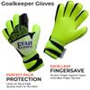 EFAH SPORTS Soccer Goalkeeper Gloves for Kids Boys Children Youth Football Goalie Gloves with Fingersave and Double Wrist Protection Strong Grip Palms view 3