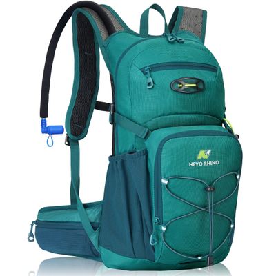 N NEVO RHINO Hydration Backpack, 18L Multipurpose Hiking Backpack with 3L Water Bladder, Water Backpack Insulated Hydration Pack Ideal for Hiking and Cycling