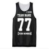 Custom Mens Basketball Jersey Add Your Name Number Mesh Reversible Tank Adult Men Sports Tee Black view 3