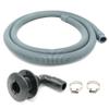 Marine Bilge Pump Hose 3/4 Inch Plumbing Kit, 5 FT Long, 90 degree Black Elbow Thru Hull Scupper Flapper Valve, Stainless Steel Clamps view 1