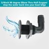 Marine Bilge Pump Hose 3/4 Inch Plumbing Kit, 5 FT Long, 90 degree Black Elbow Thru Hull Scupper Flapper Valve, Stainless Steel Clamps view 4