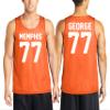 Custom Mens Basketball Jersey Add Your Name Number Mesh Reversible Tank Adult Men Sports Tee Deep Orange view 2