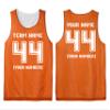 Custom Mens Basketball Jersey Add Your Name Number Mesh Reversible Tank Adult Men Sports Tee Deep Orange view 4