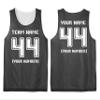 Custom Mens Basketball Jersey Add Your Name Number Mesh Reversible Tank Adult Men Sports Tee Iron Grey view 4