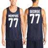 Custom Mens Basketball Jersey Add Your Name Number Mesh Reversible Tank Adult Men Sports Tee True Navy view 2