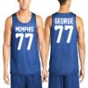Custom Mens Basketball Jersey Add Your Name Number Mesh Reversible Tank Adult Men Sports Tee True Royal view 2