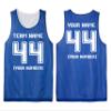 Custom Mens Basketball Jersey Add Your Name Number Mesh Reversible Tank Adult Men Sports Tee True Royal view 4