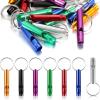 Konohan 105 Aluminum Emergency Whistle with Keychain Safety Survival Whistle Sturdy Light Loud Sound for Women Camping Defense Hiking Alarm 7 Colors(Regular,Ring) view 1