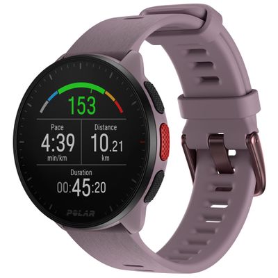 POLAR Pacer Ultra-Light GPS Fitness Tracker Smartwatch for Runners; S-L, for Men or Women, Purple