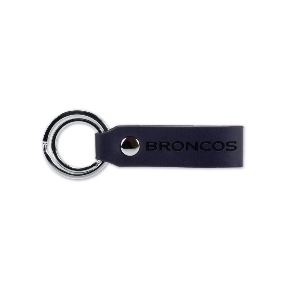 Rico Industries NFL Faux Leather Keychain Denver Broncos 4 X 1.4