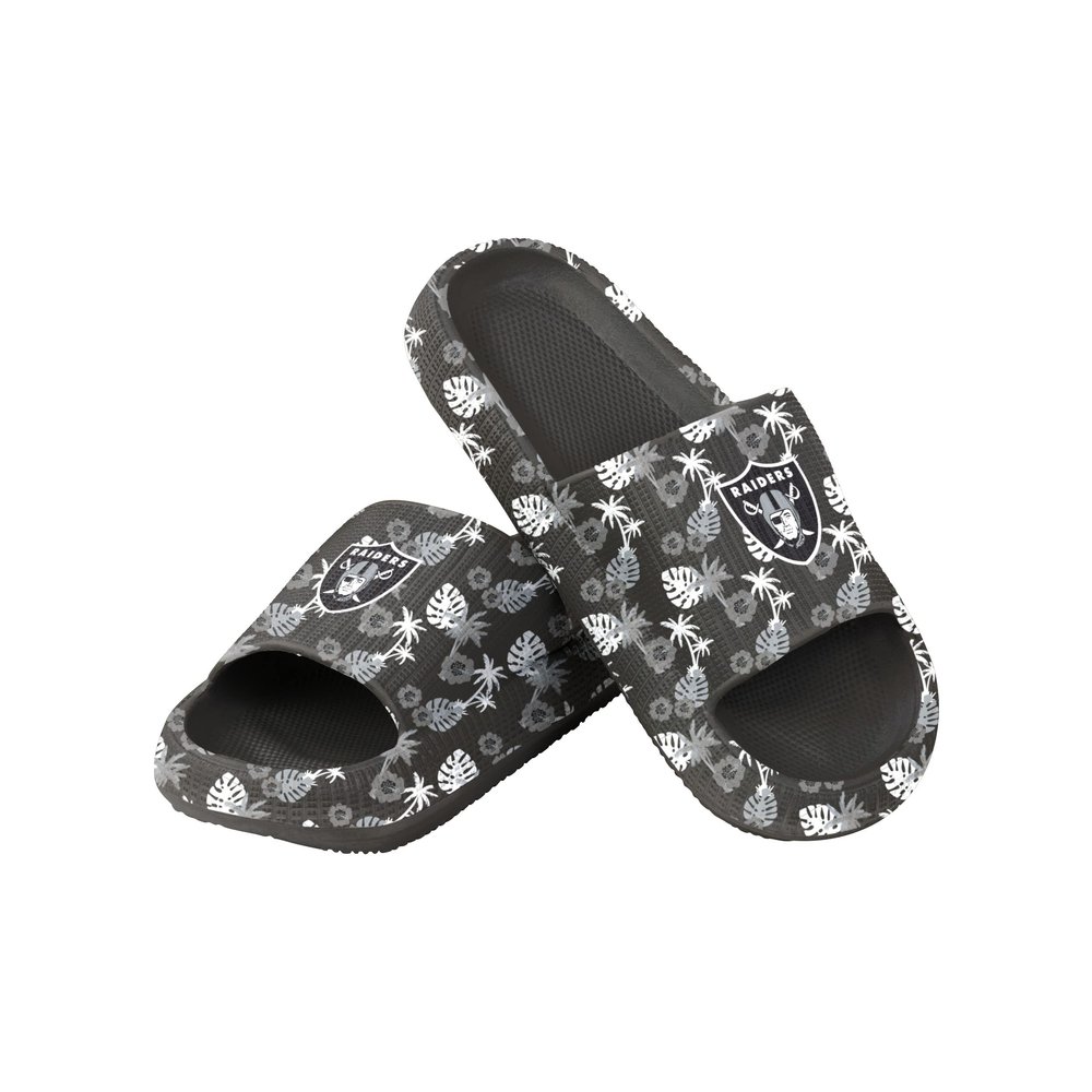 FOCO Las Vegas Raiders NFL Womens Floral Pillow Slide - M