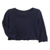GAP Baby Girls Ribbed Knit T-Shirt T Shirt, Navy Uniform, 3-6 Months US view 1