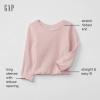GAP Baby Girls Ribbed Knit T-Shirt T Shirt, Navy Uniform, 3-6 Months US view 2