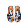 FOCO Boy's NFL Kids Team Sport Shower Gel Slide Flip Flop Sandals, Colorblock Big Logo, 2-3 view 2