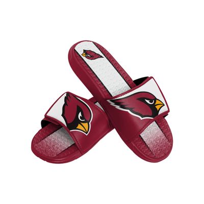 FOCO Arizona Cardinals NFL Mens Team Stripe Gel Slide - S