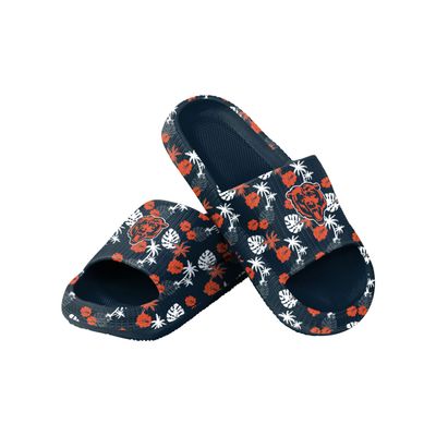 FOCO Women's NFL Logo Ladies Floral Pillow Slides Sandals, Team Color, 5-6