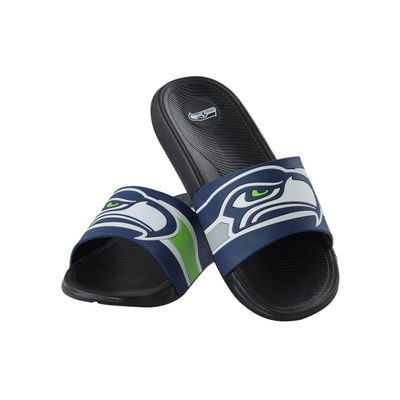 foco NFL Mens Striped Big Logo Raised Slide - S
