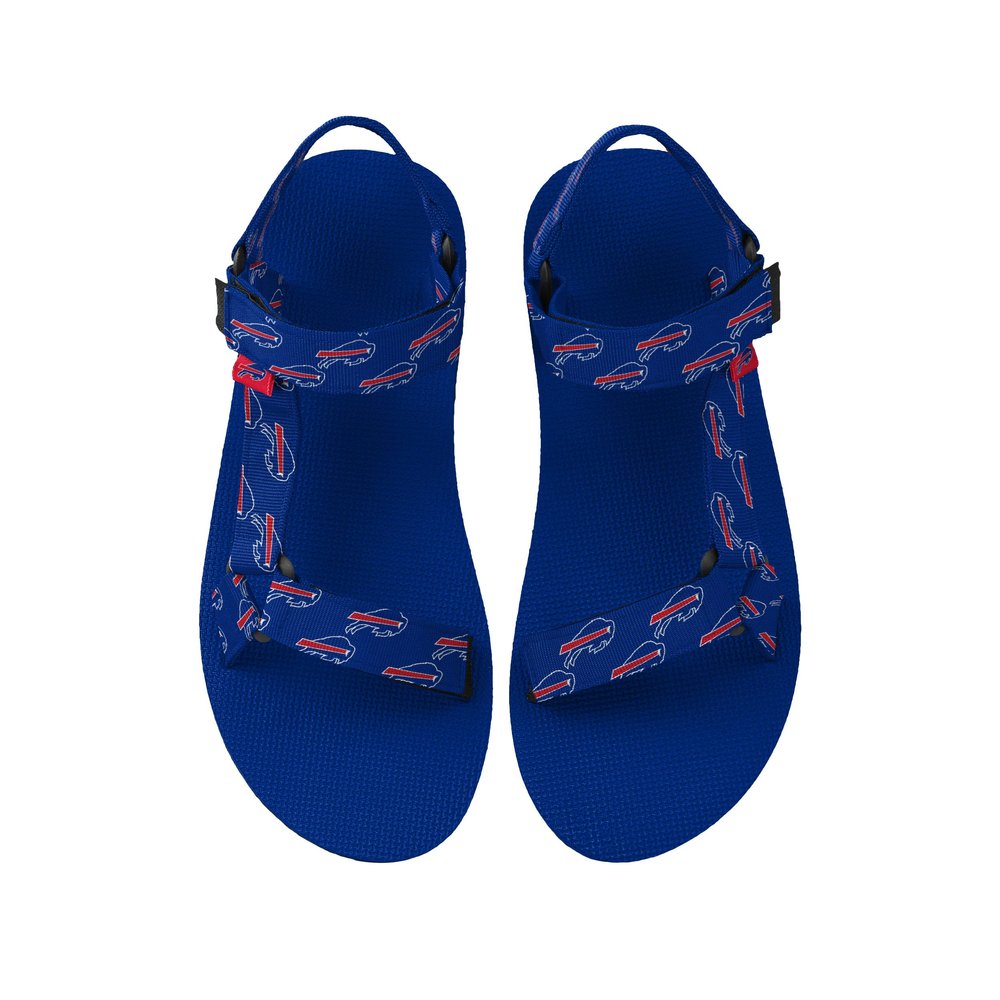 FOCO Women's NFL Repeat Logo Strap Sport Sandal, Team Color, 11-12