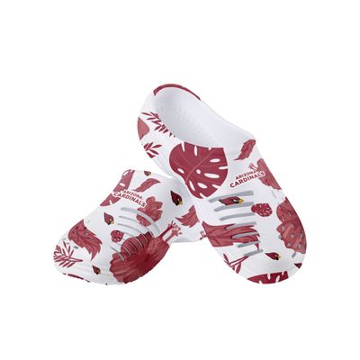 FOCO Arizona Cardinals NFL Womens Floral White Clog - XL