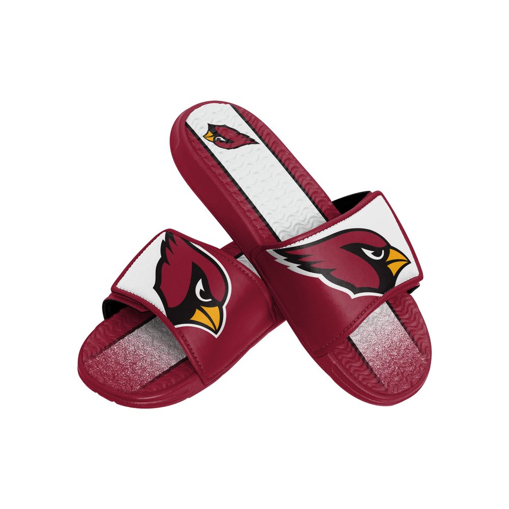 FOCO Arizona Cardinals NFL Mens Team Stripe Gel Slide - XL