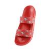FOCO San Francisco 49ers NFL Womens Double Strap Shimmer Sandal view 2