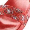 FOCO San Francisco 49ers NFL Womens Double Strap Shimmer Sandal view 4