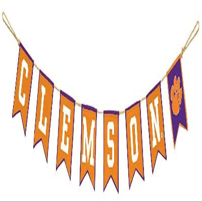 Clemson University Tailgate Banner by Hannas Handiworks  Lightweight Pre-Strung Fabric Decoration for Indoor or Outdoor  Represent your NCAA College & Show Team Spirit with CU Fan Dcor
