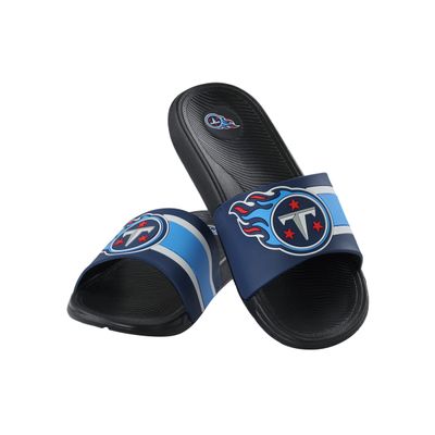 foco NFL Mens Striped Big Logo Raised Slide - S